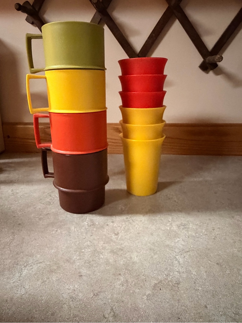 Vintage Tupperware Colorful Dining Mugs and Cups - Mixed Colors